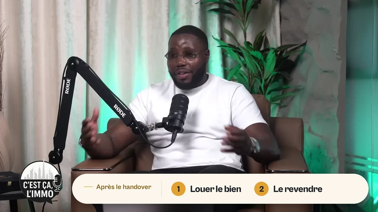 Salimou Sidibé, fondateur de DSS Real Estate, explique les 2 options après le handover à Dubaï : louer le bien ou le revendre