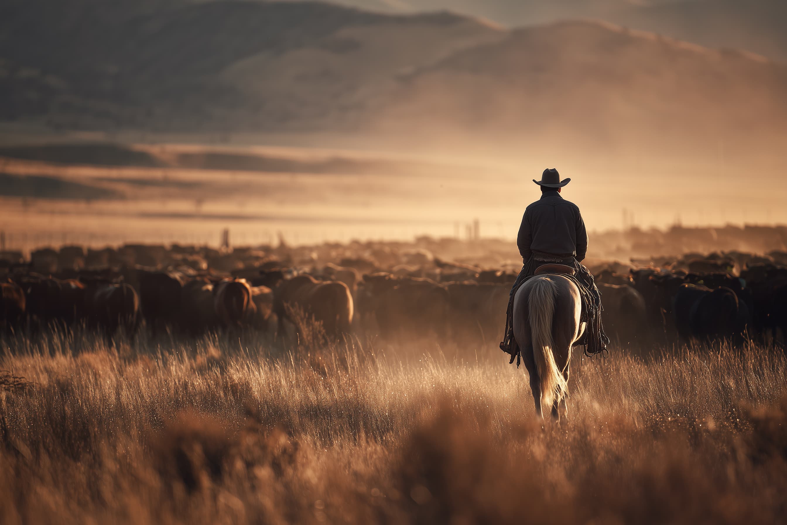 Dynamic picture of a cyclist riding downhill