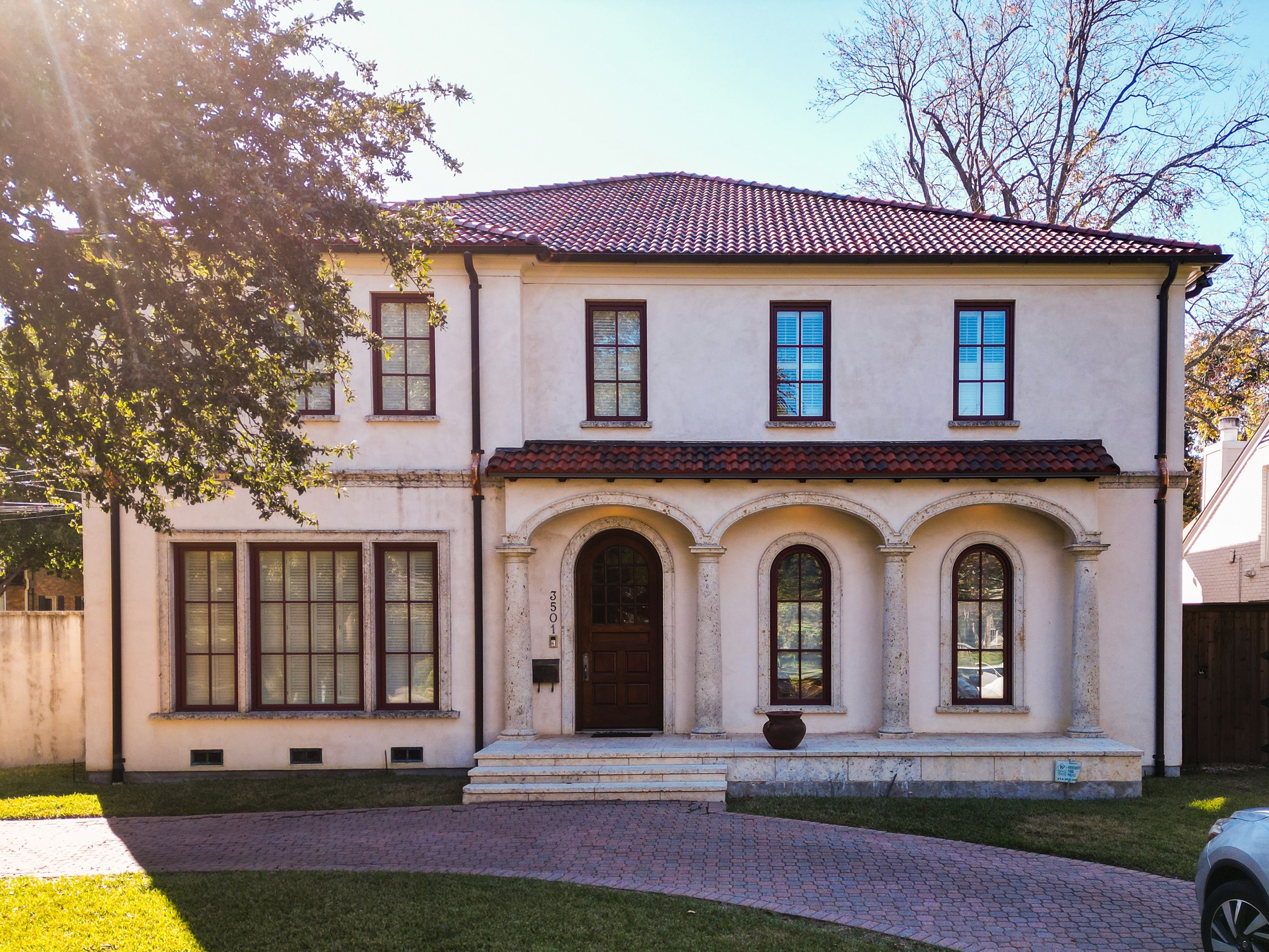 front of Brava roof tile home in University Park
