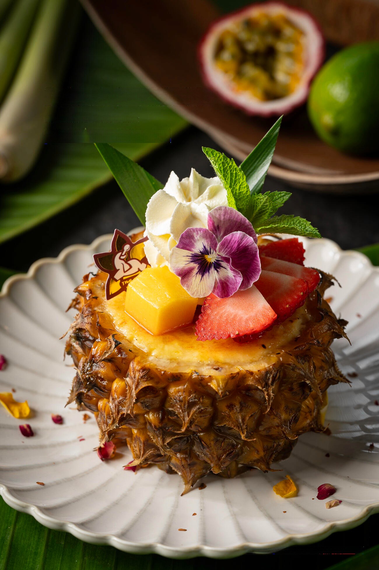 Tropical fruit dessert fine dining food photography by Lefty Studio