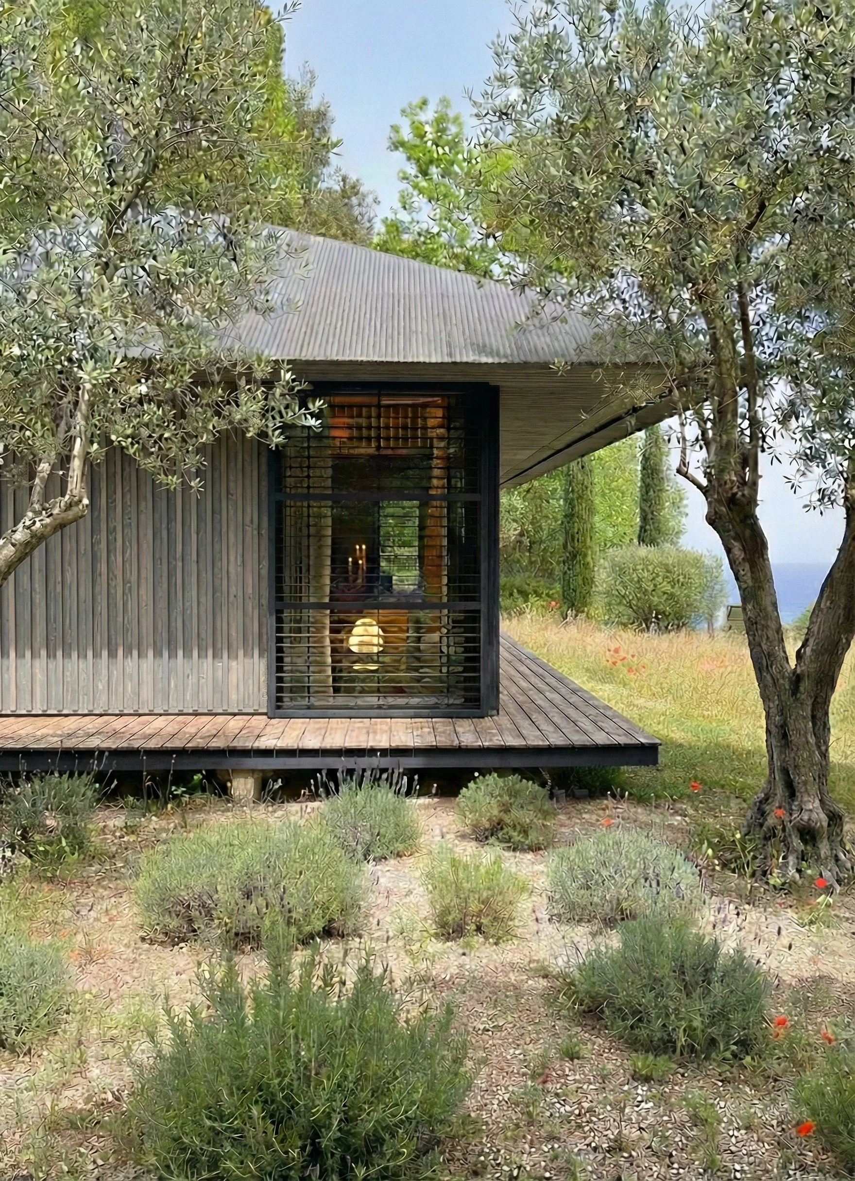 Rendu design du Teshima Copacabanon, ermitage bois contemplatif en pleine nature