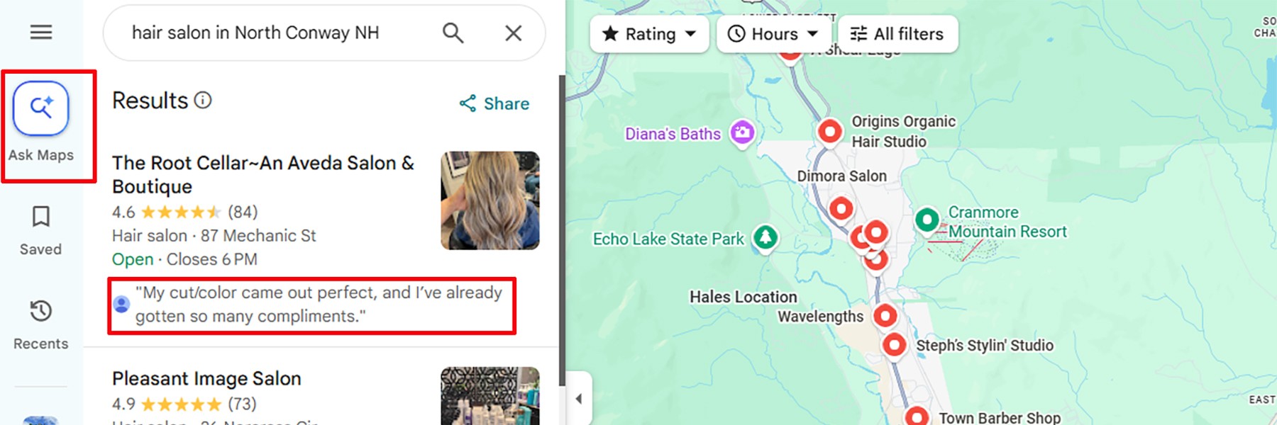 screenshot of a google search 