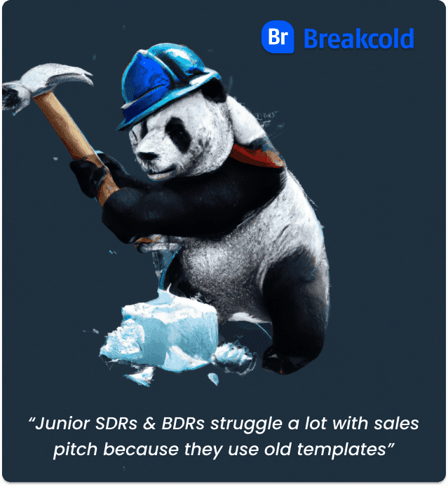 Cold Email Sales Pitch BDRs SDRs | Breakcold