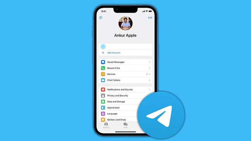 iPhone电报语言选择界面