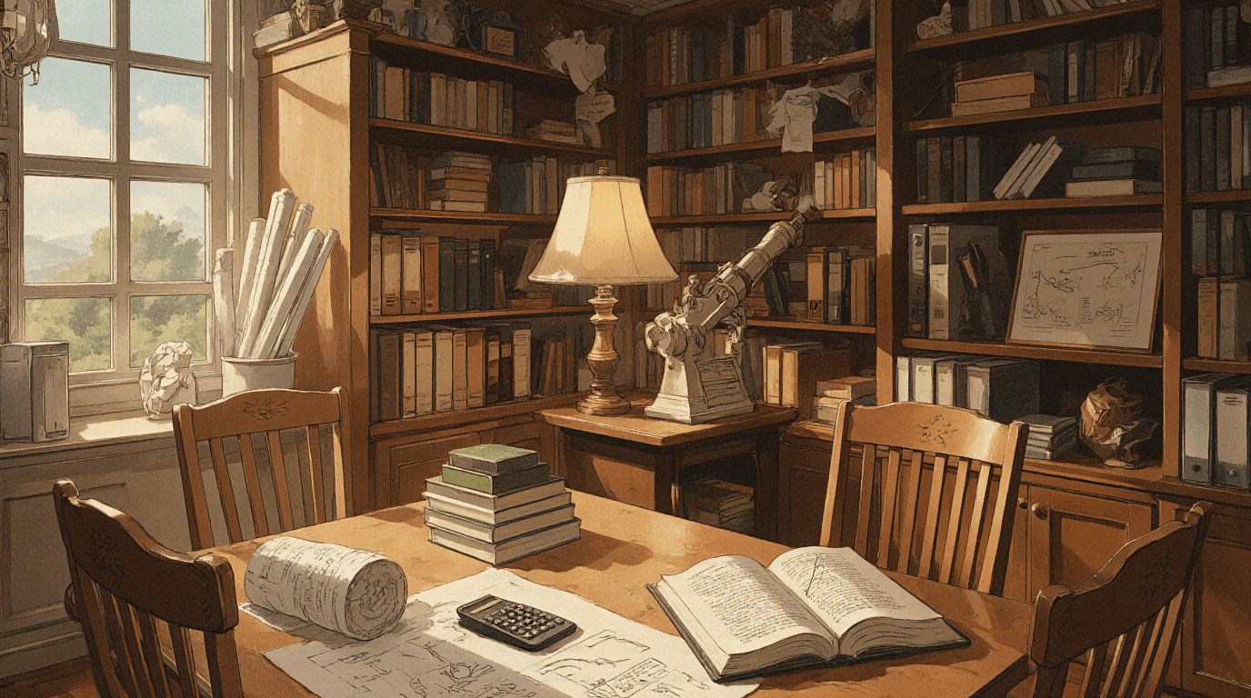 Biblioteca vintage com livros de Pesquisa Operacional