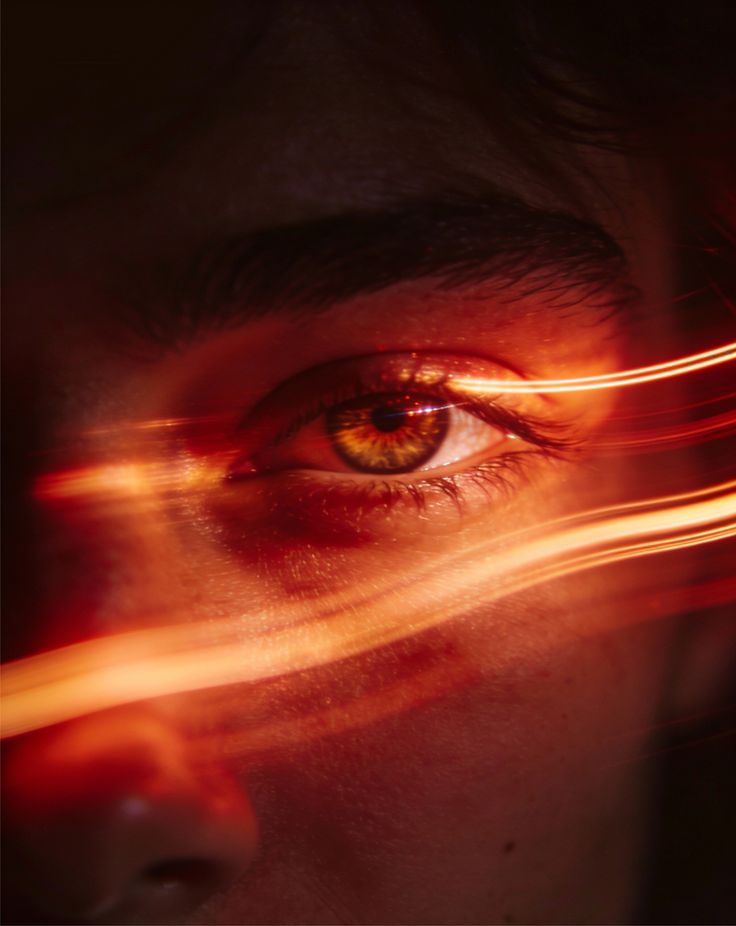 grayscale photography of person's eye
