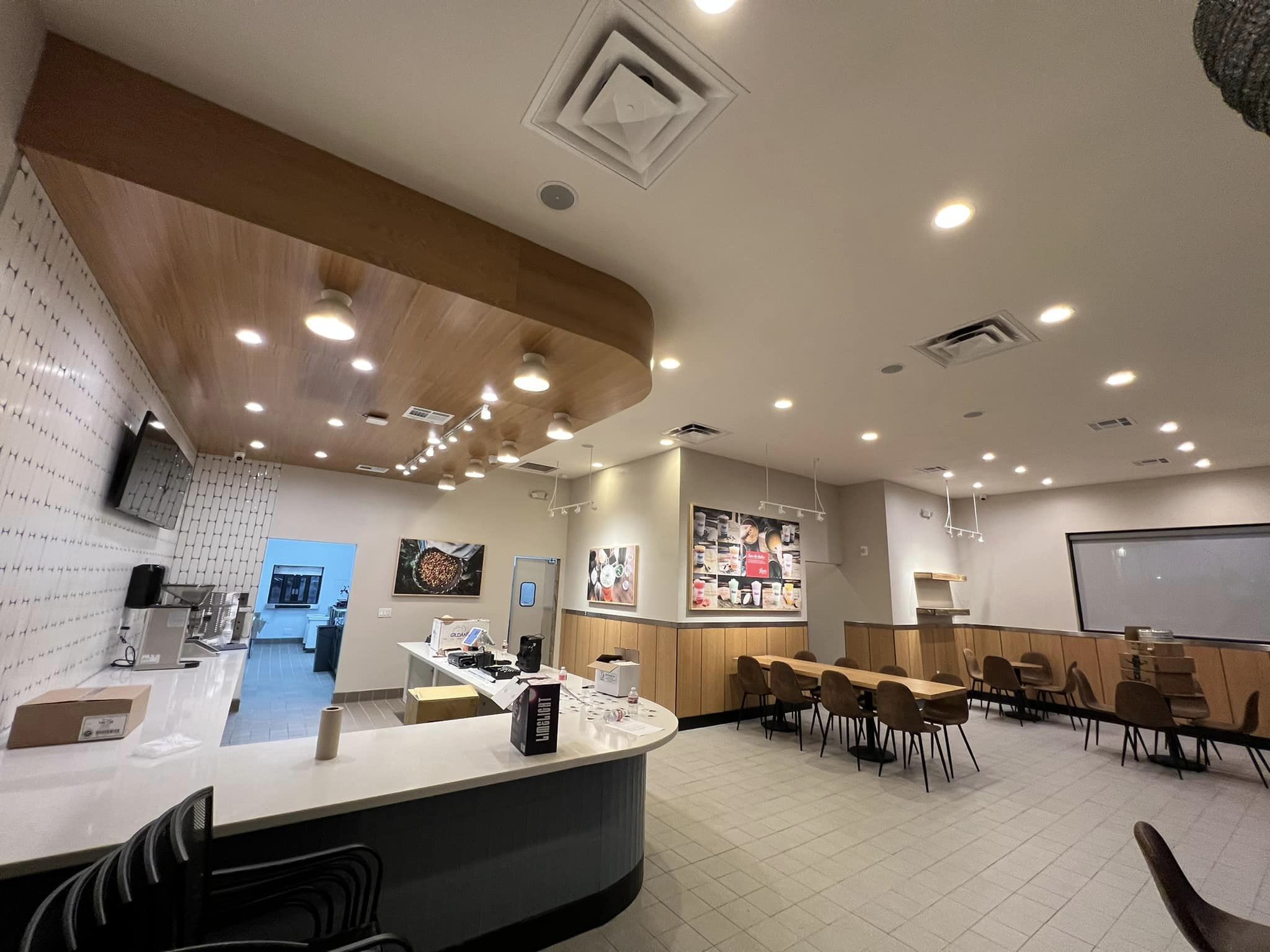 Custom tea shop counter and front service area – Karak Boba