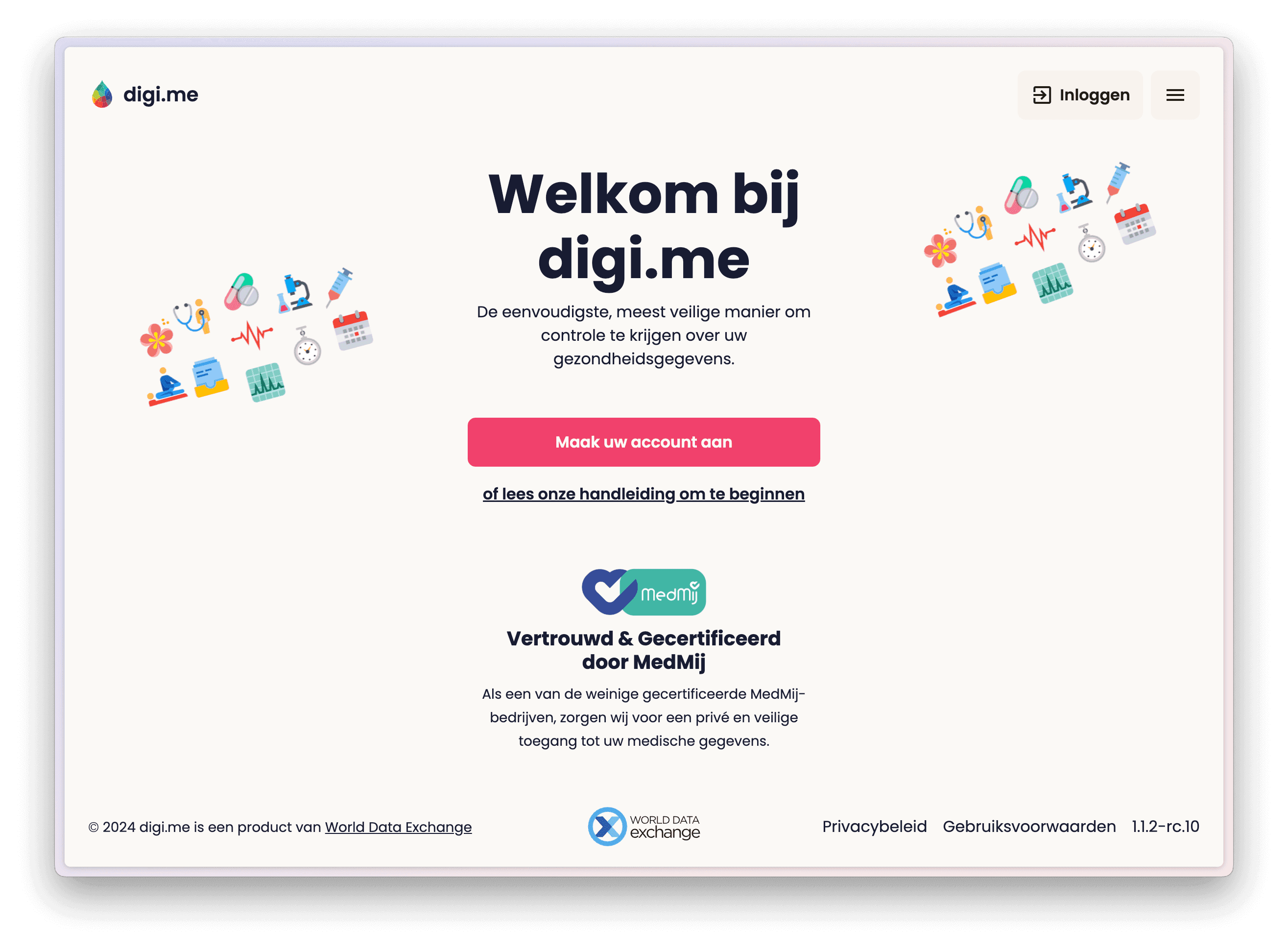 digi welcome screen