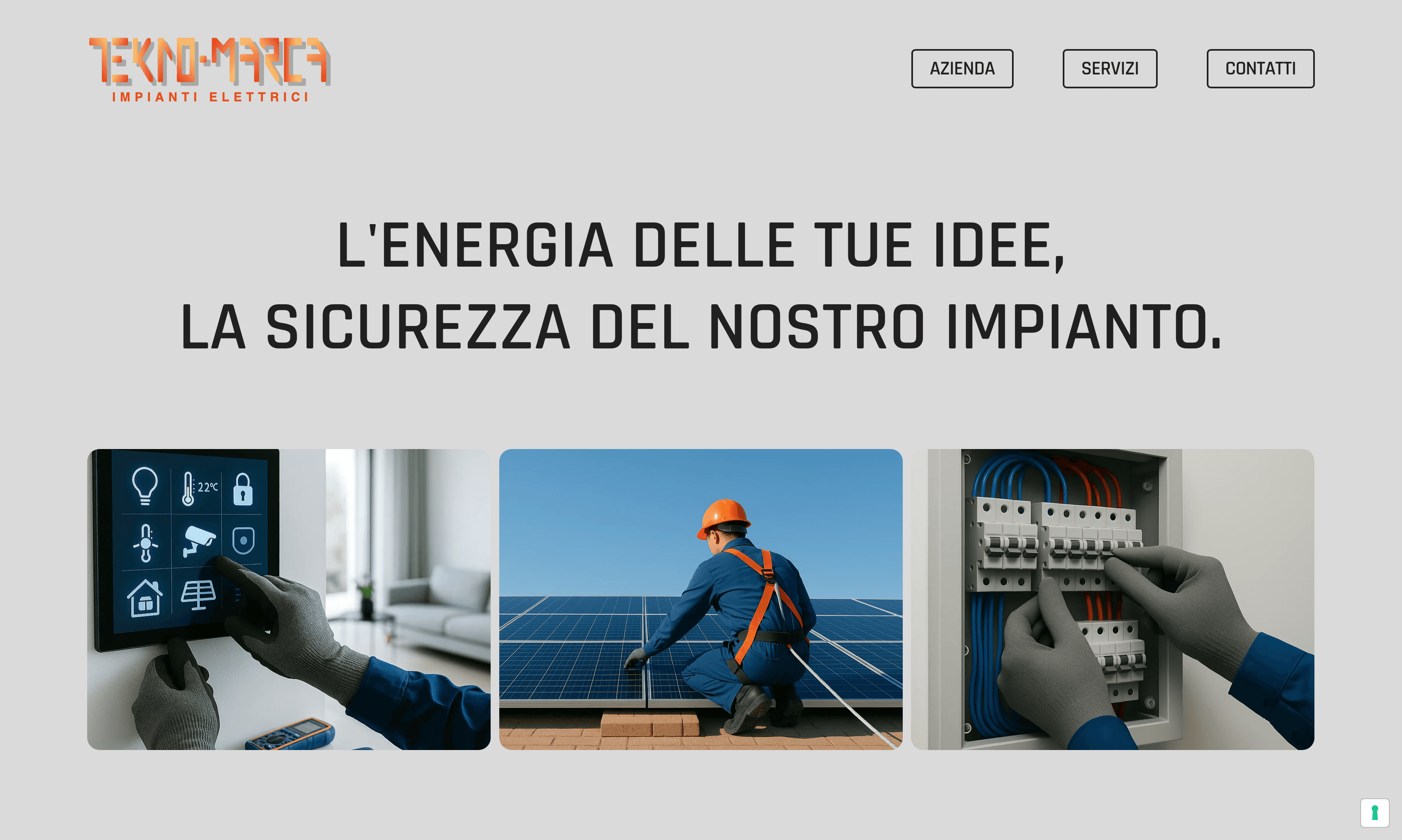 Tekno-Marca redesign landing page