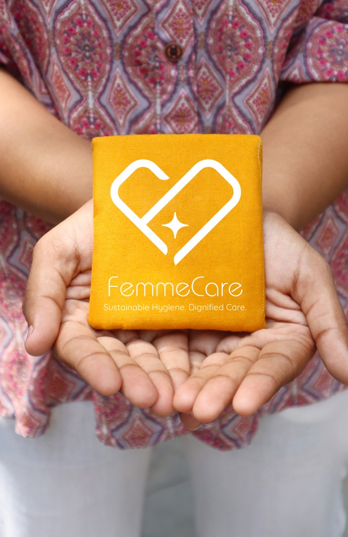 Red and black 3D cube mockup on a table