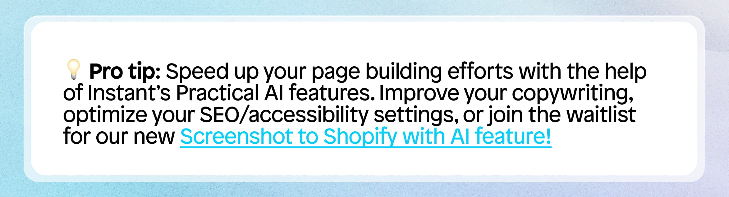 infographic with tips for ai page building