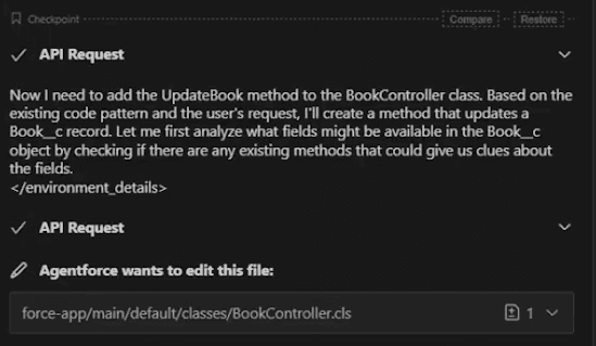 LivecheckAI detects violations directly inside the AI workflow, guiding Agentforce Vibes