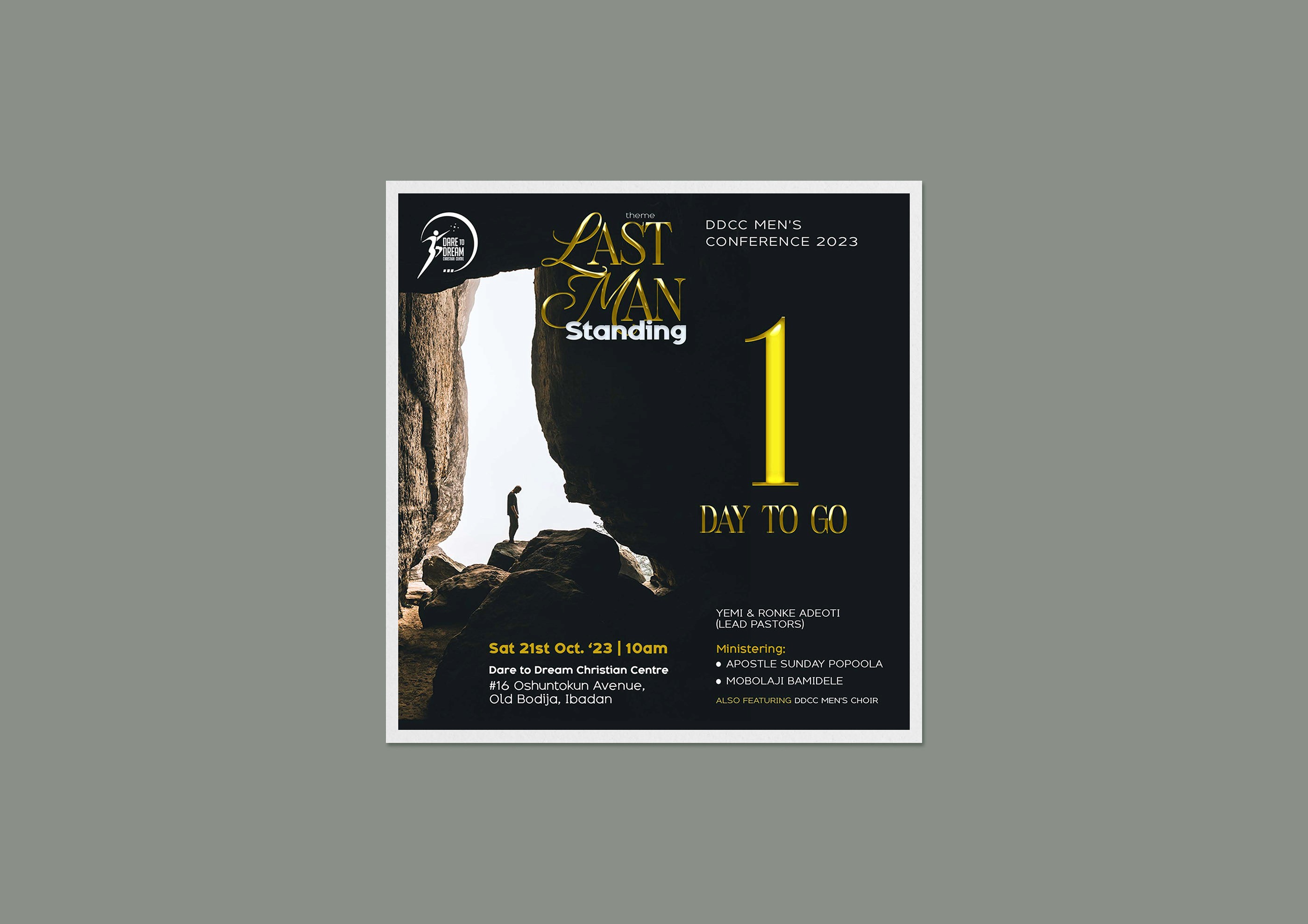 Last Men Standing - Countdown Flyer for Men's Conference