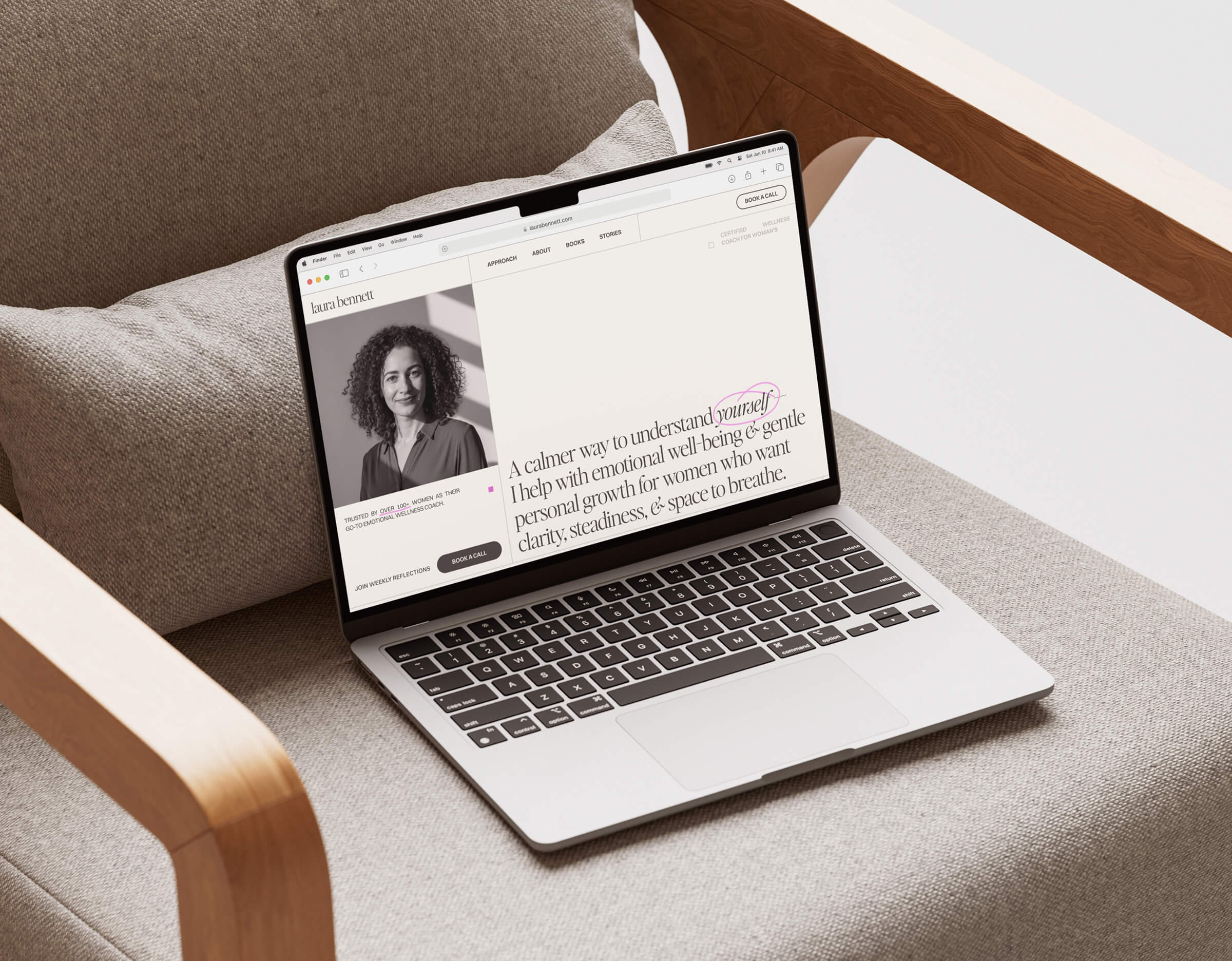 Macbook pro mockup of herosection