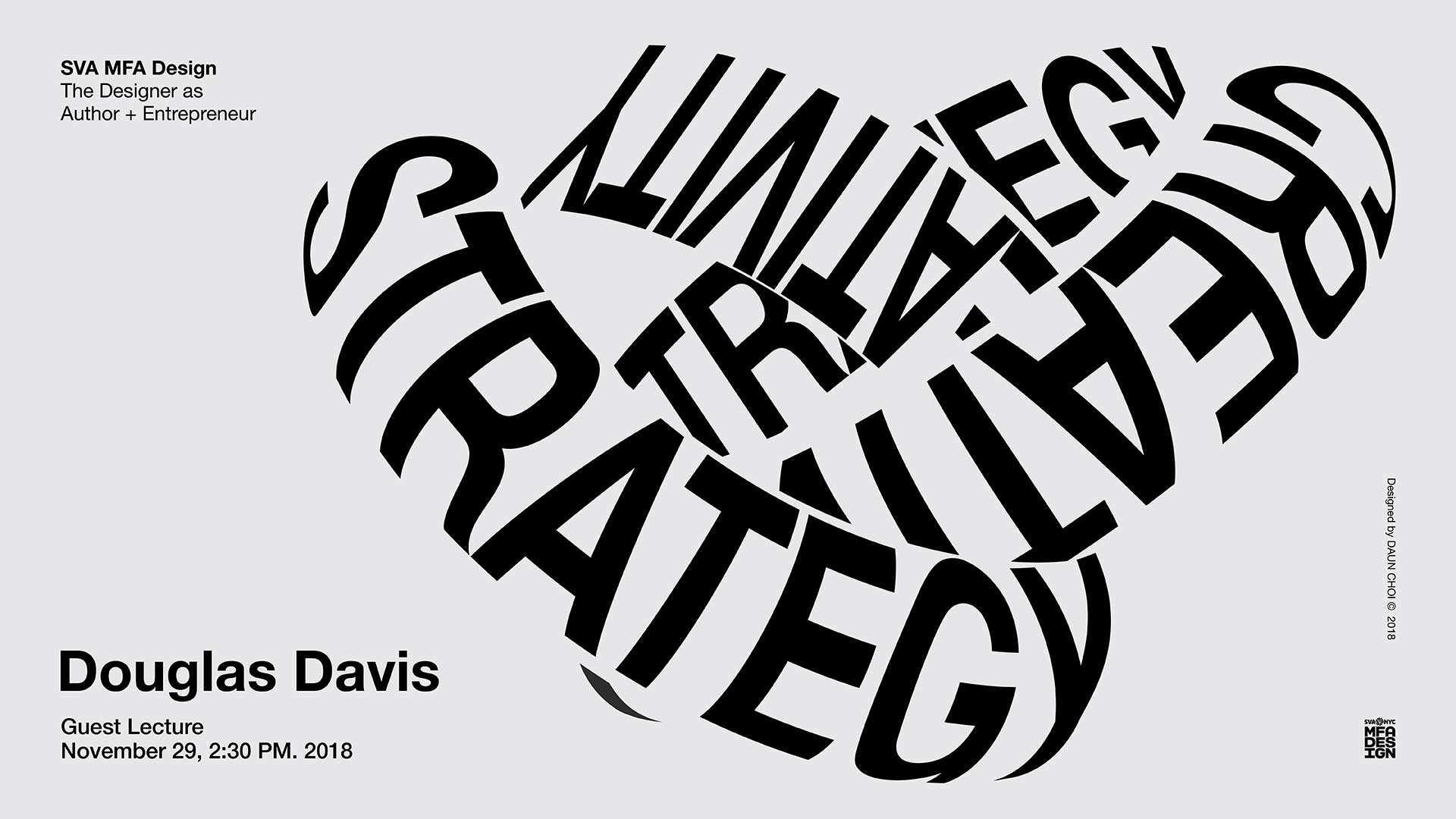Douglas Davis guest lecture poster