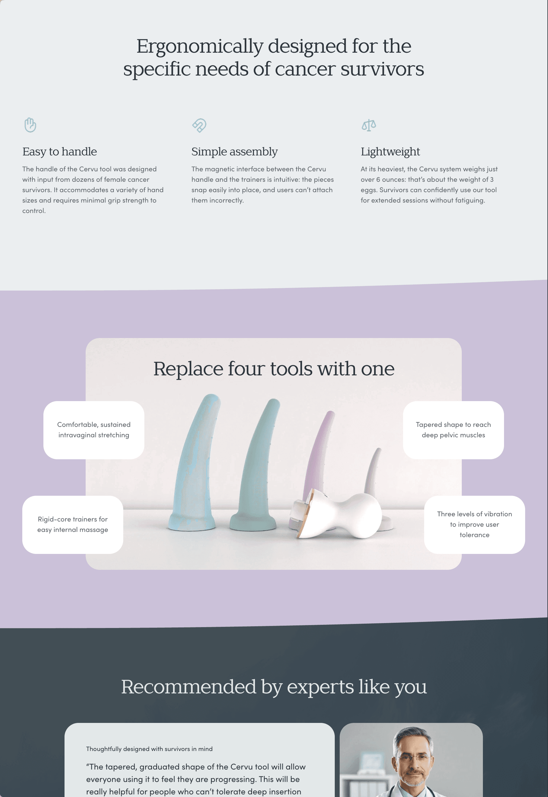 A sreenshot of feature sections of a modern law firm website.