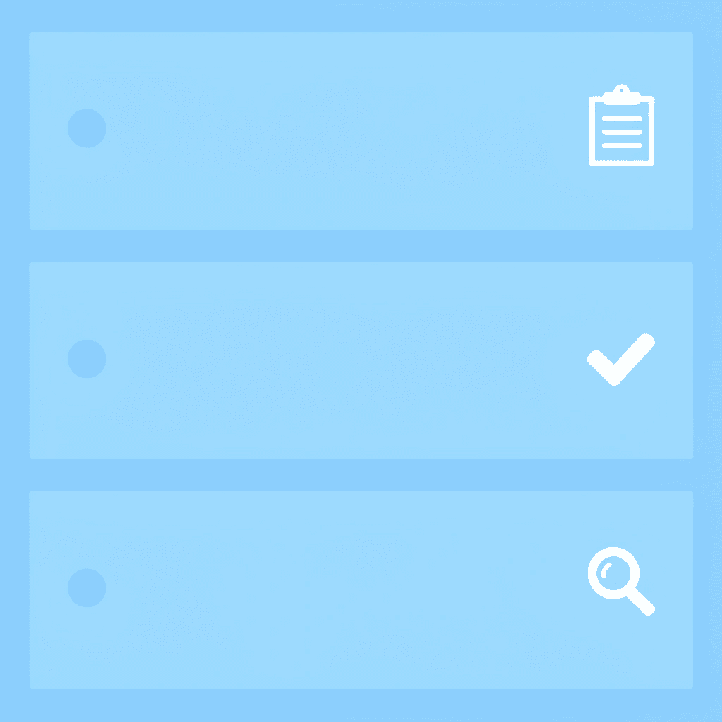 Three-item checklist showing weekly prospect volume, current tech stack, and team skill level