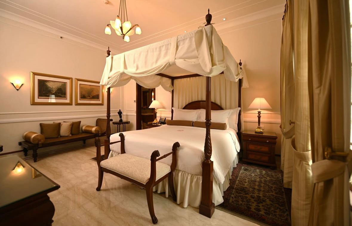 luxurious golden beige bedroom