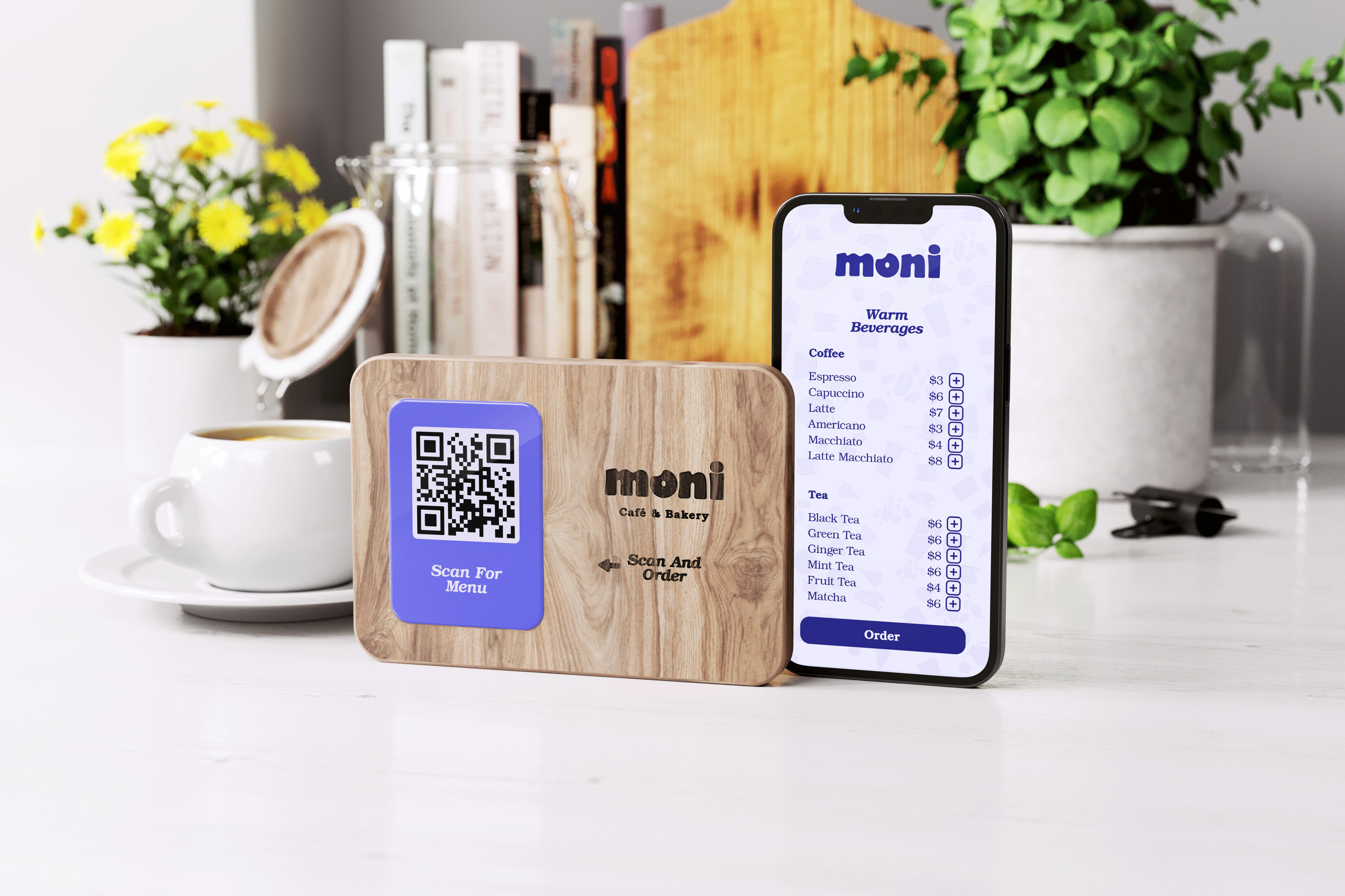 Cafe And Bakery Online Menu, QR Code Menu, Moni