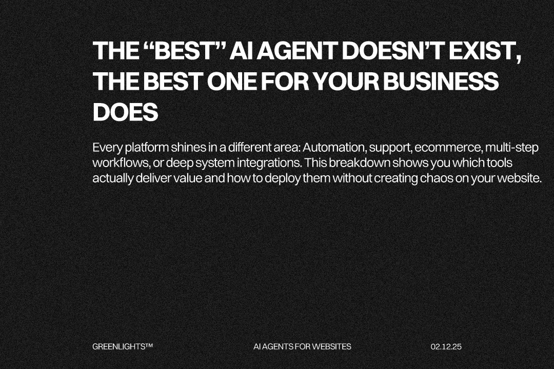 AI agent platforms comparison showing website, business and ecommerce tools for automation, customer support and workflow execution
