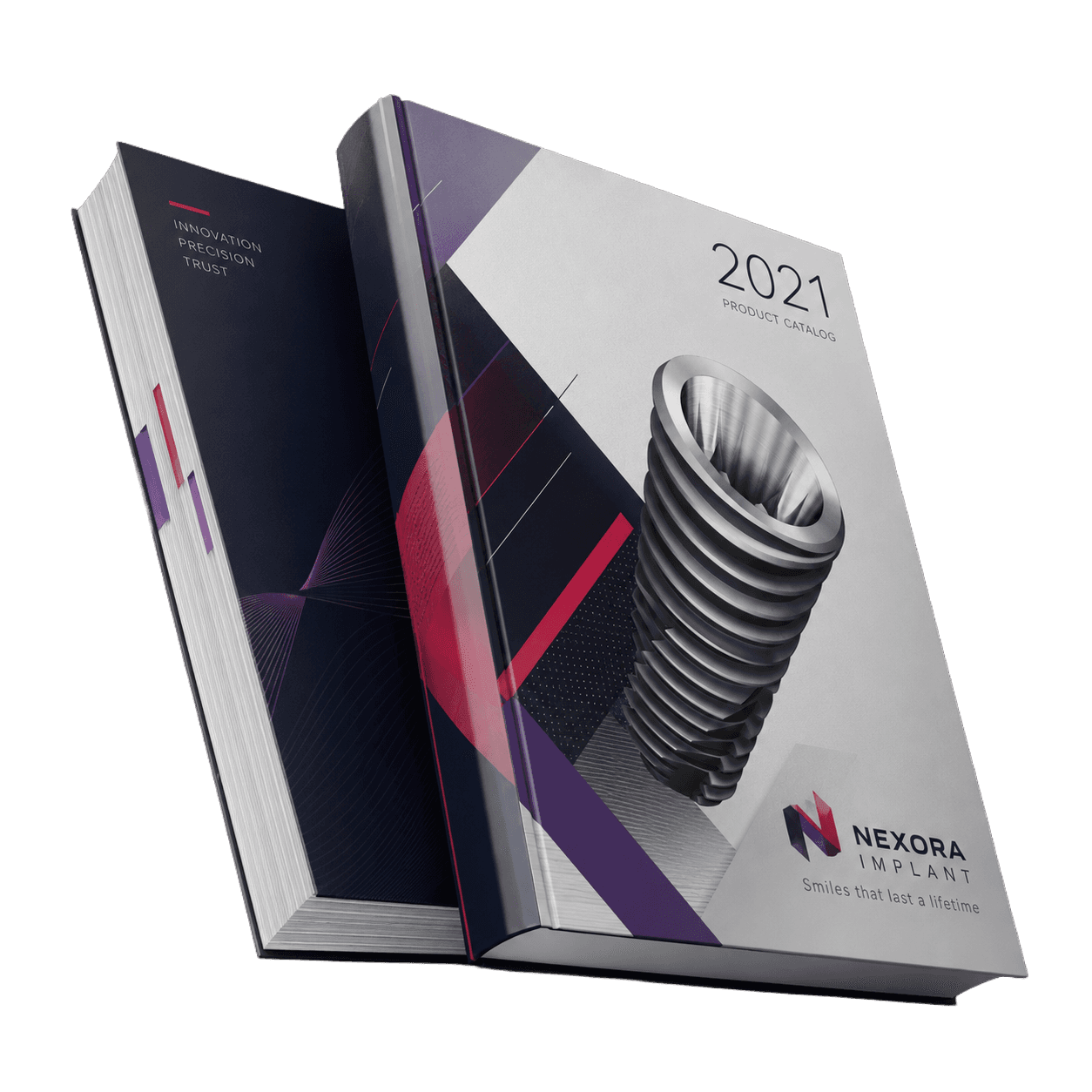 Product catalog publication featuring metallic component