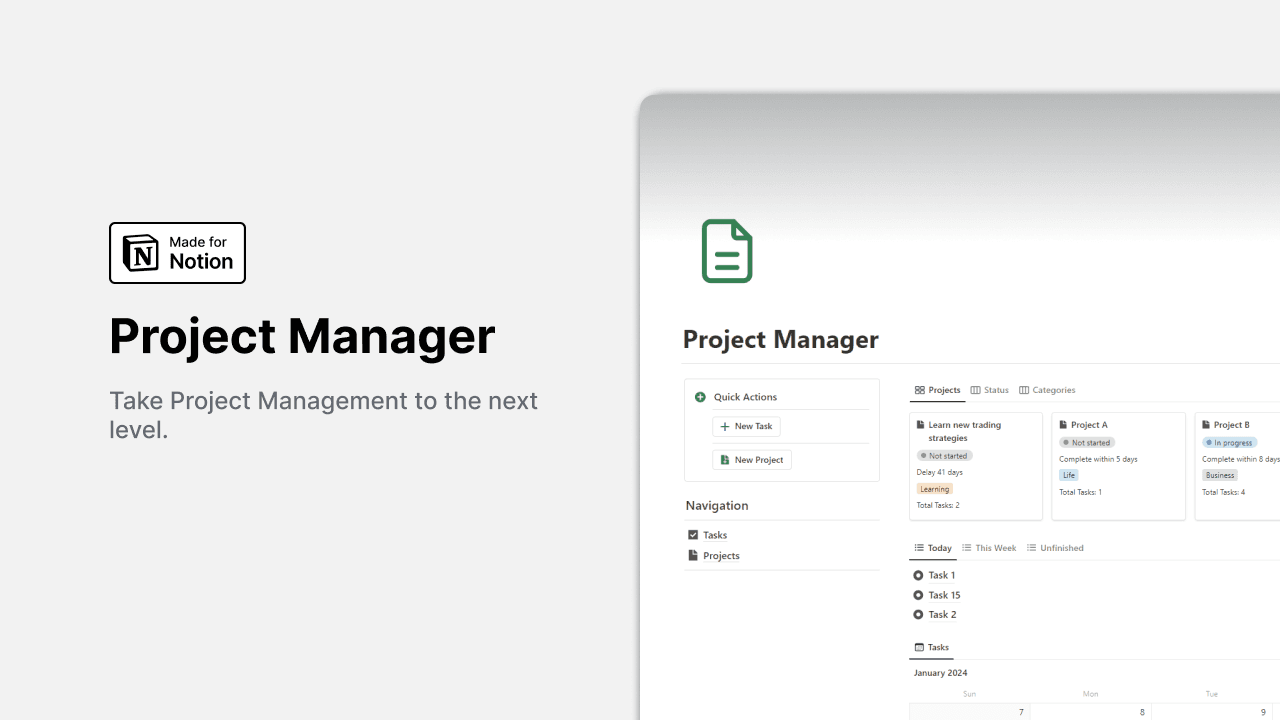 notion project manager template