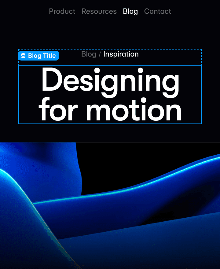 Designing CMS page on the canvas in Framer