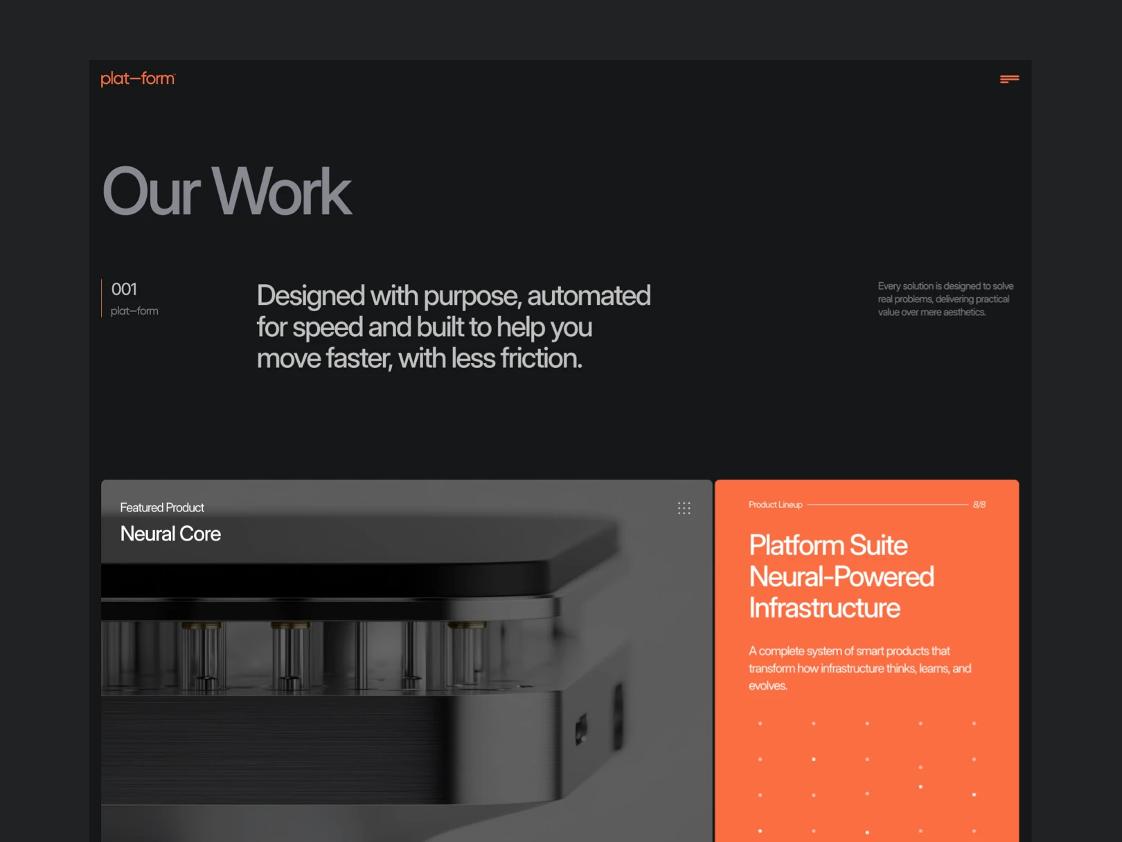 Platform® — Modular Landing Page