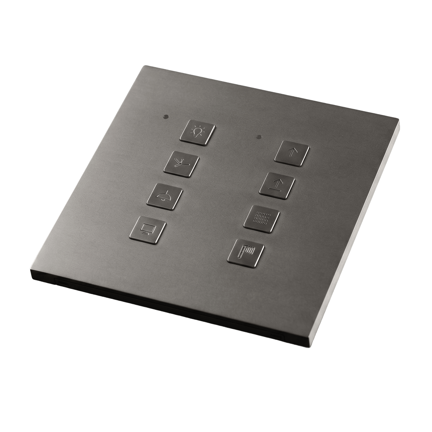 Smart home control panel with icons