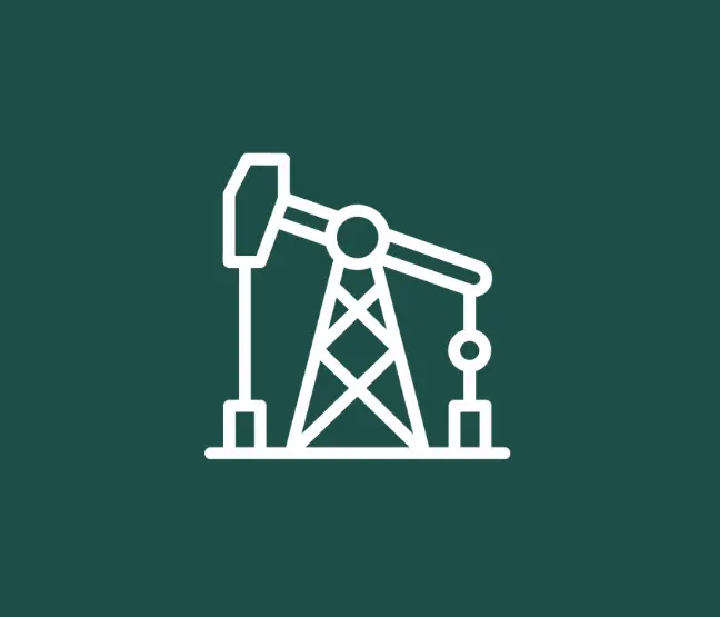 Icône représentant le secteur pétrole et gaz pour vanne industrielle