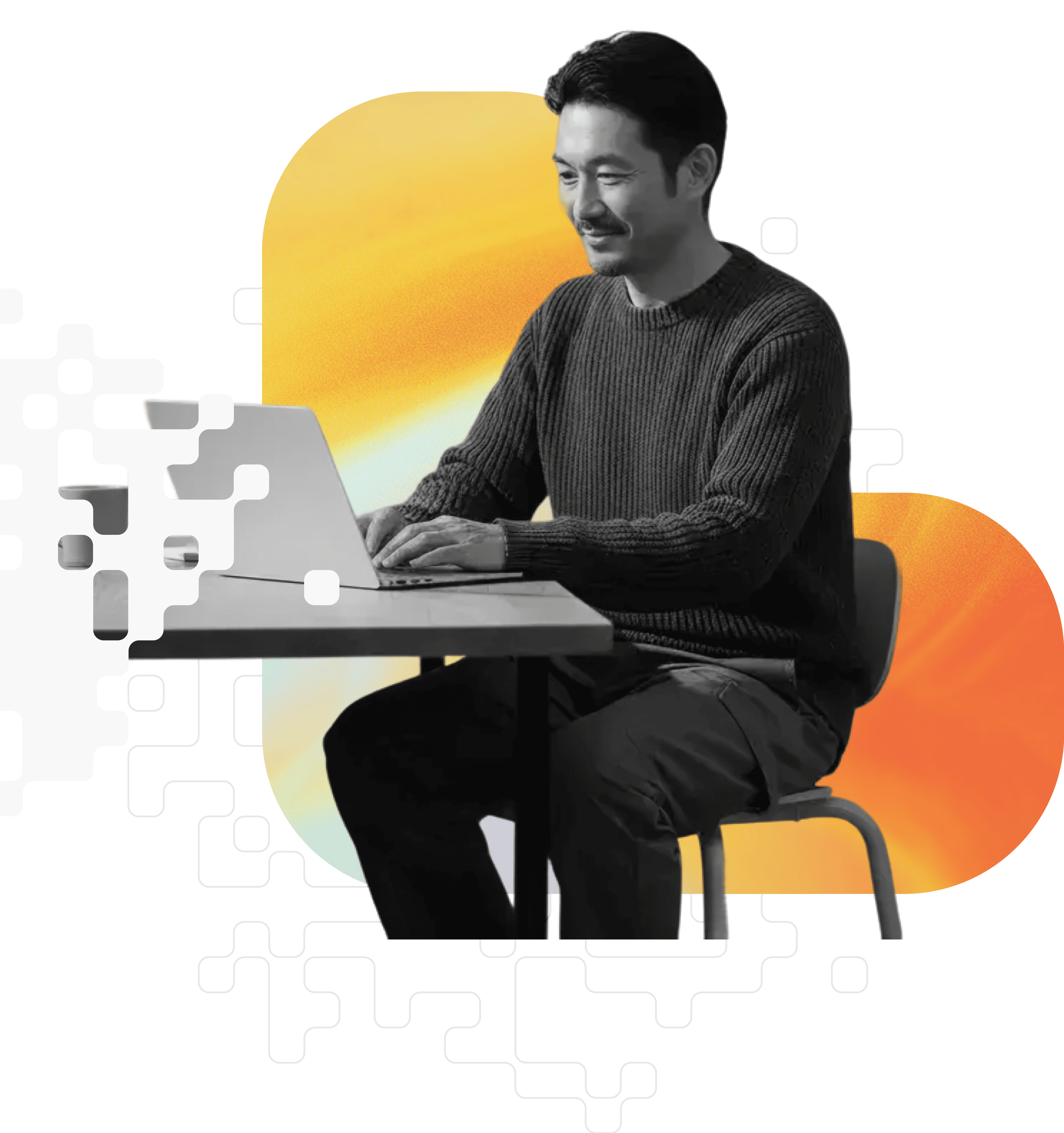 person working on computer