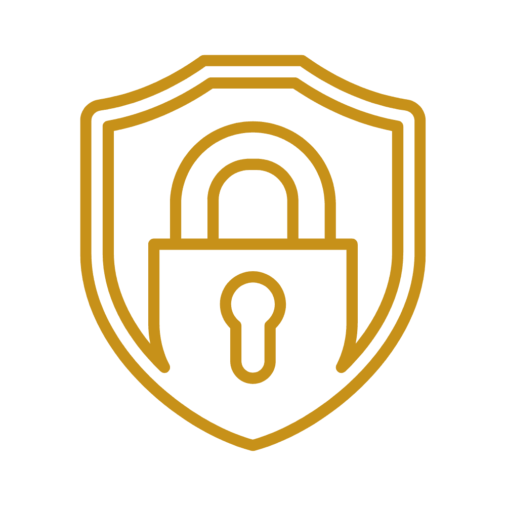 Secure bullion shipping icon
