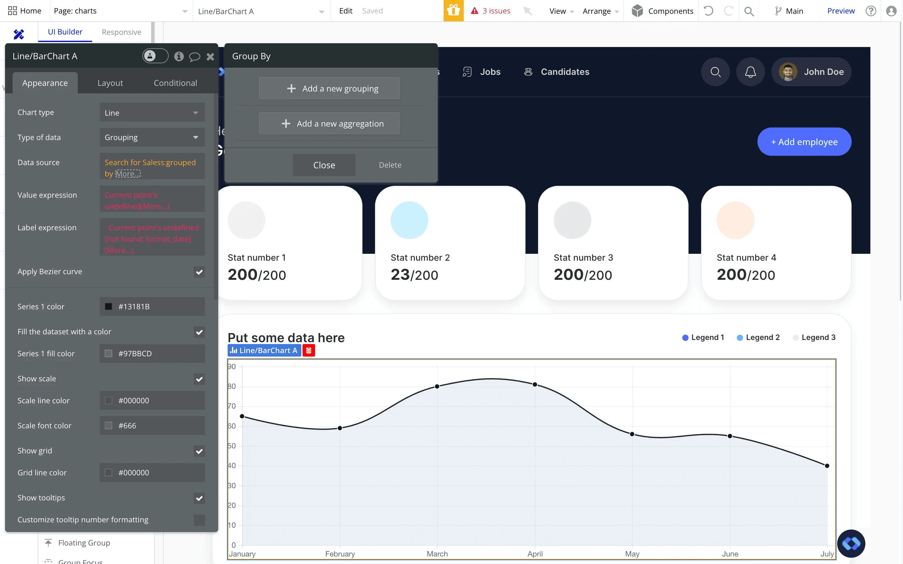bubble.io date grouping in a chart