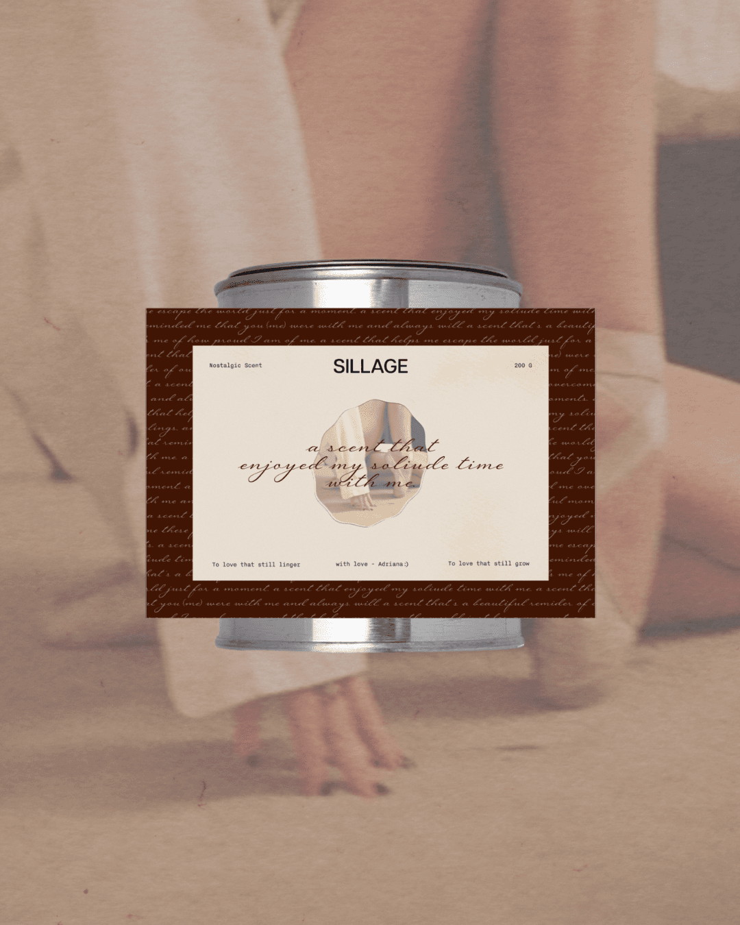 Candle brand label design