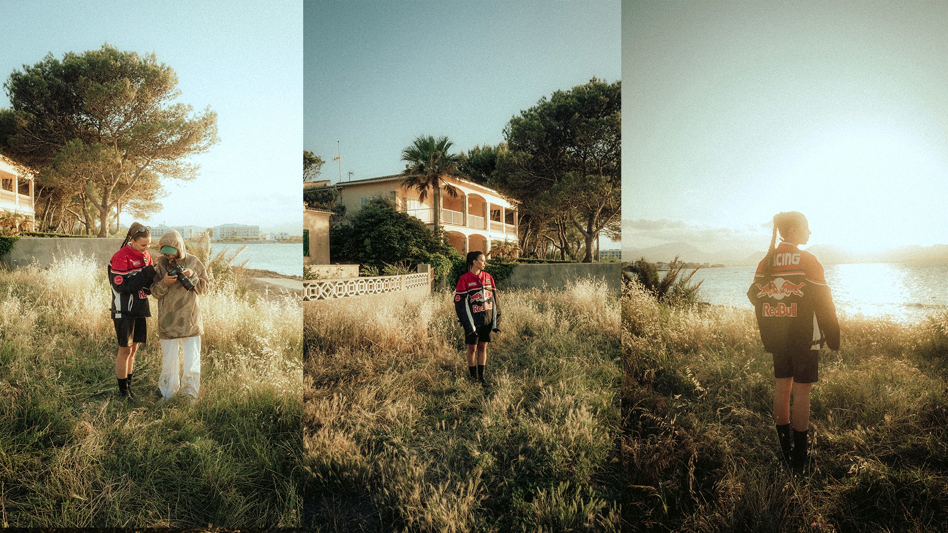 shari, sängerin in porsche 1 oldtimer on mallorca island in sunshine