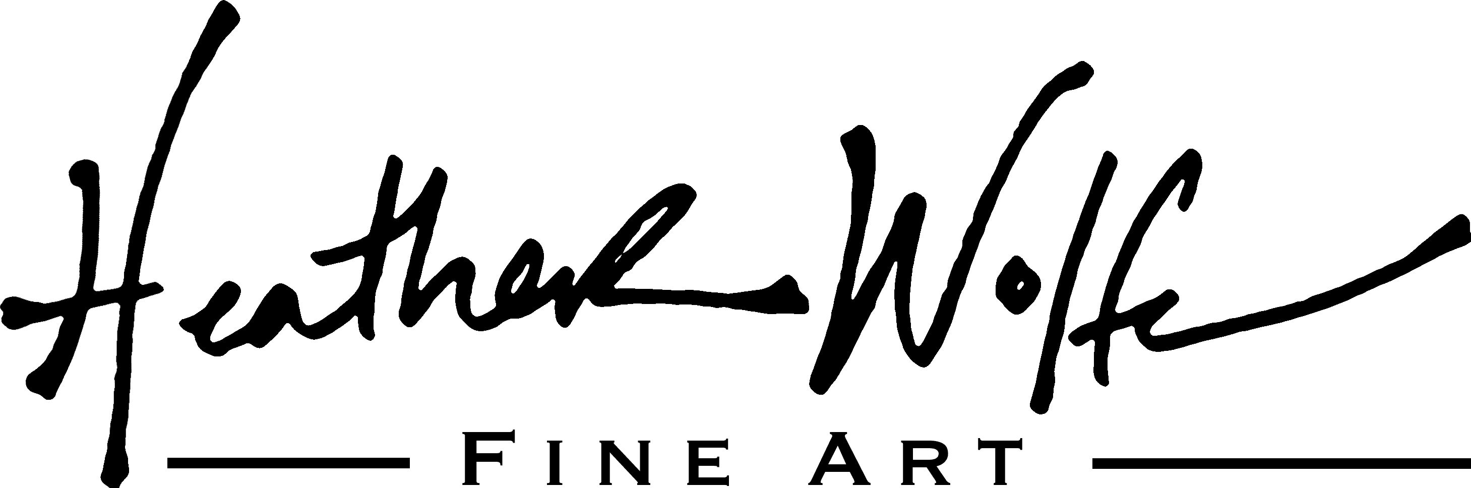 Heather Wolfe Art logo (black text)