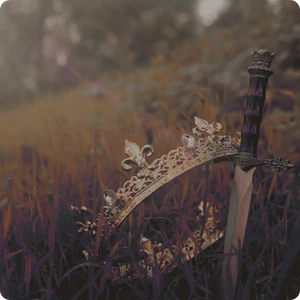 A crown and sword