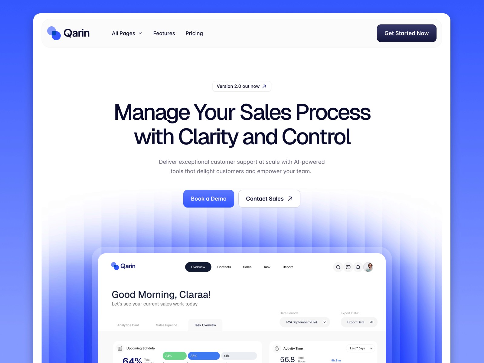 Qarin — 现代专业 SaaS 产品官网设计灵感