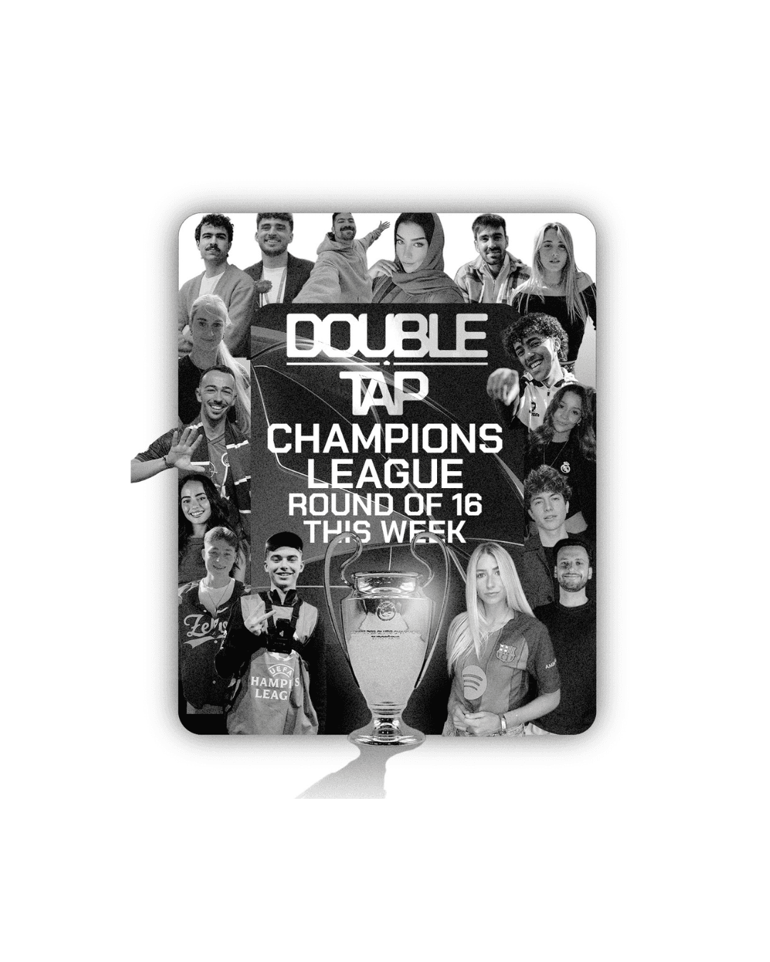 Creators at the round of 16 of the UEFA champions league across europe with a football global creator agency