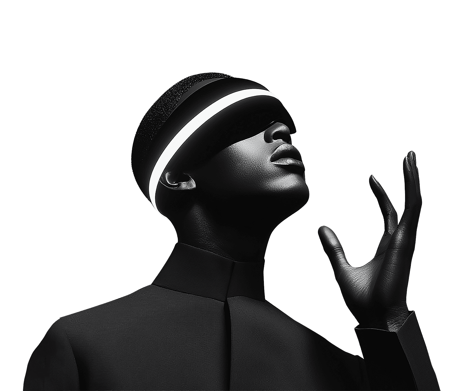 A glowing circular arrangement of text on a black background
