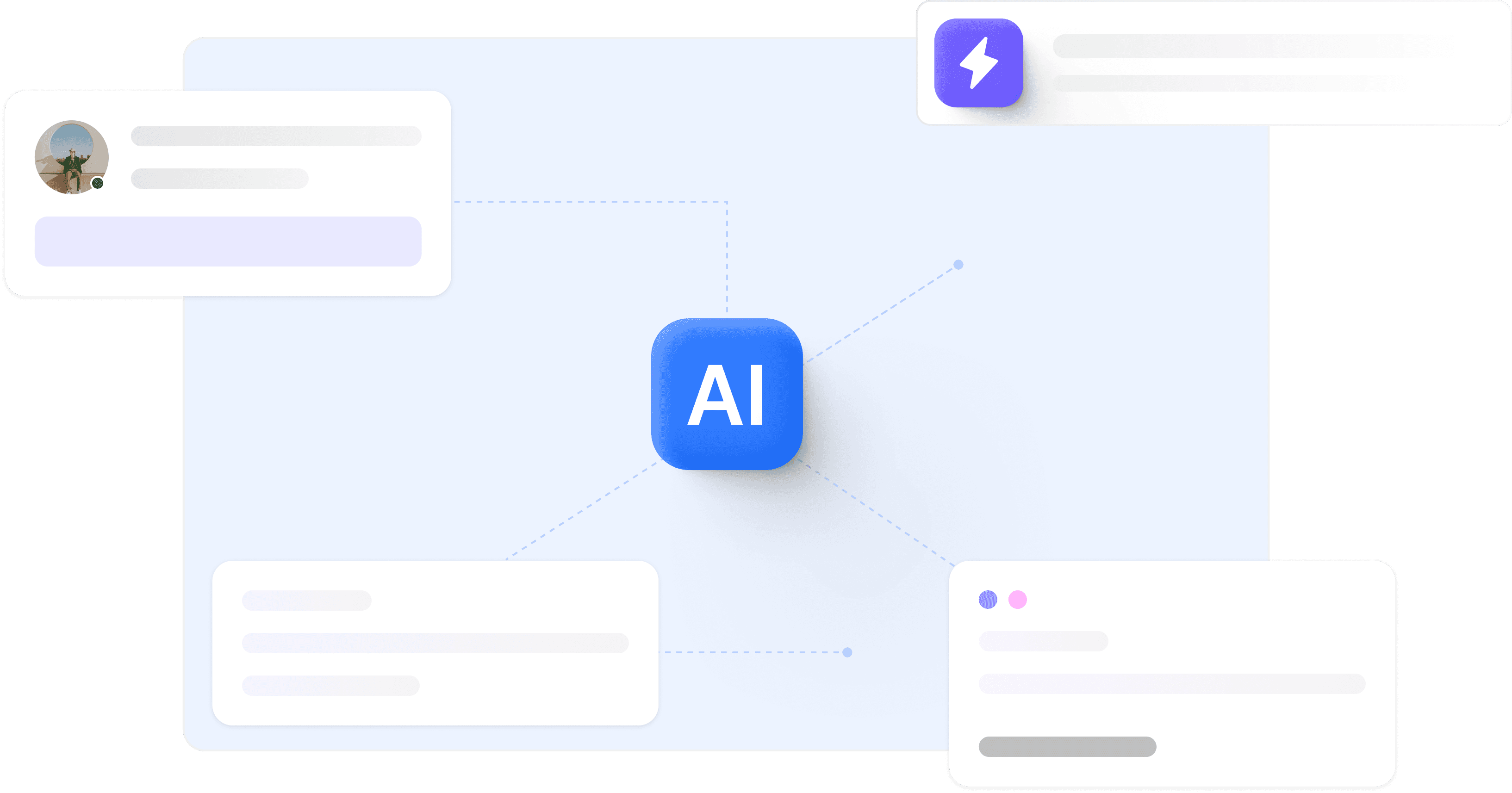 Two AI chatbots displayed on a screen, demonstrating their interaction and communication in a virtual environment.