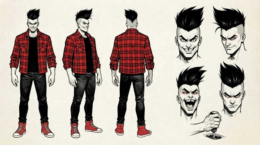 KATANA character turnaround sheet