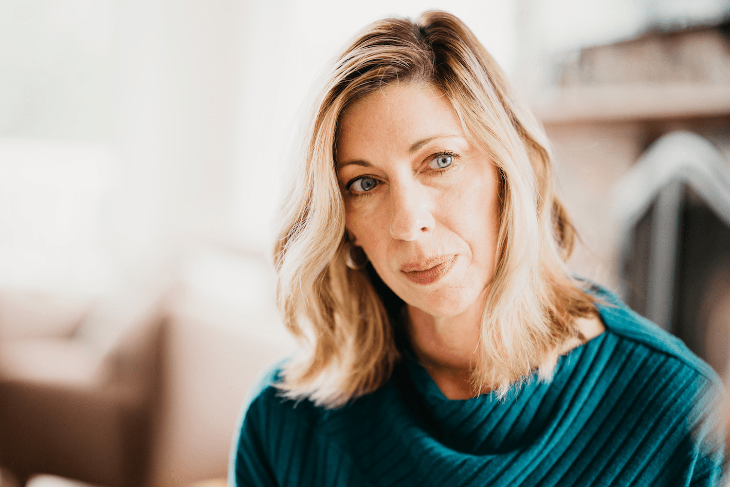 Sandy Lutton listening and focused