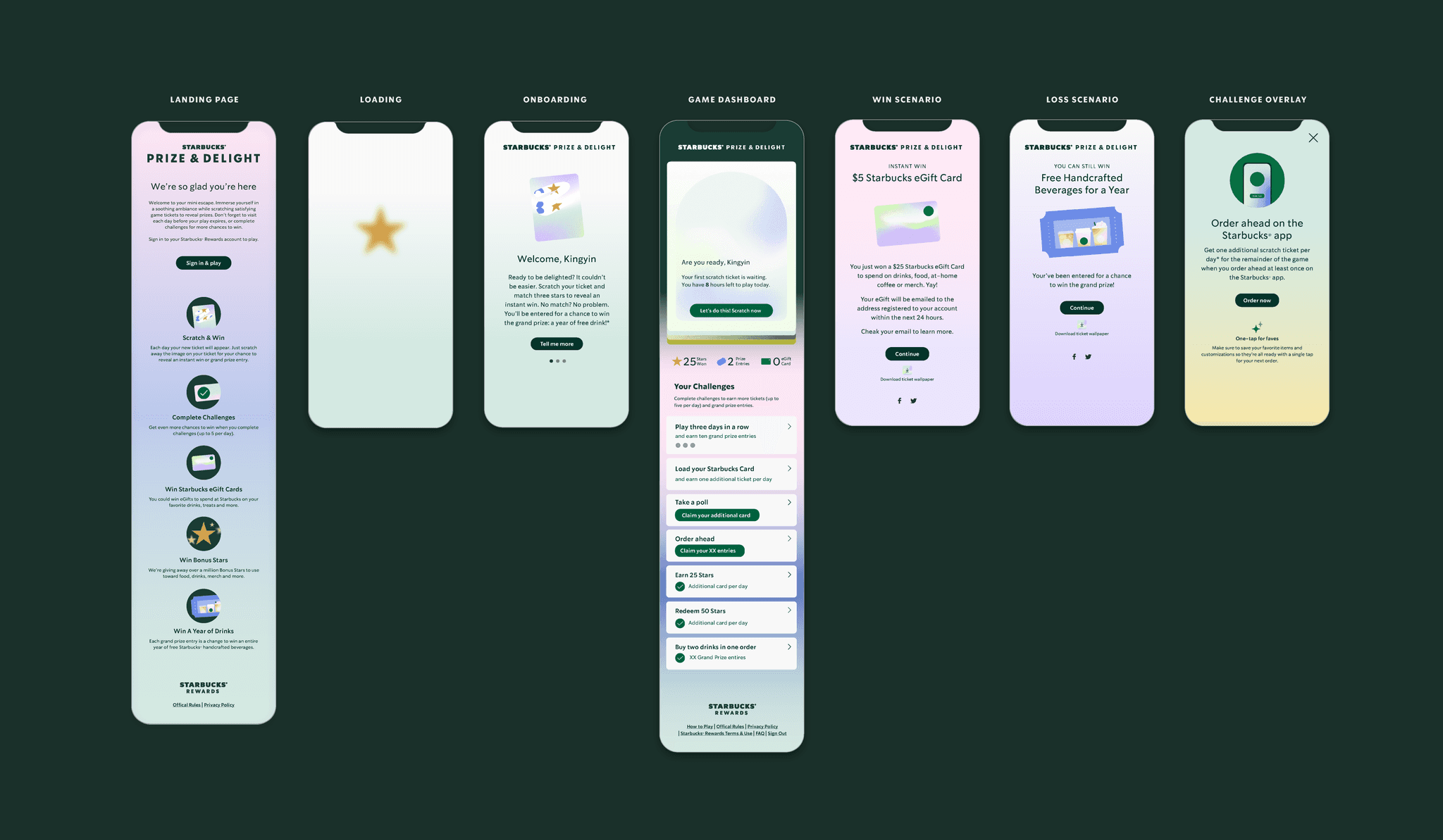 Starbucks Odyssey UI and componenets break down