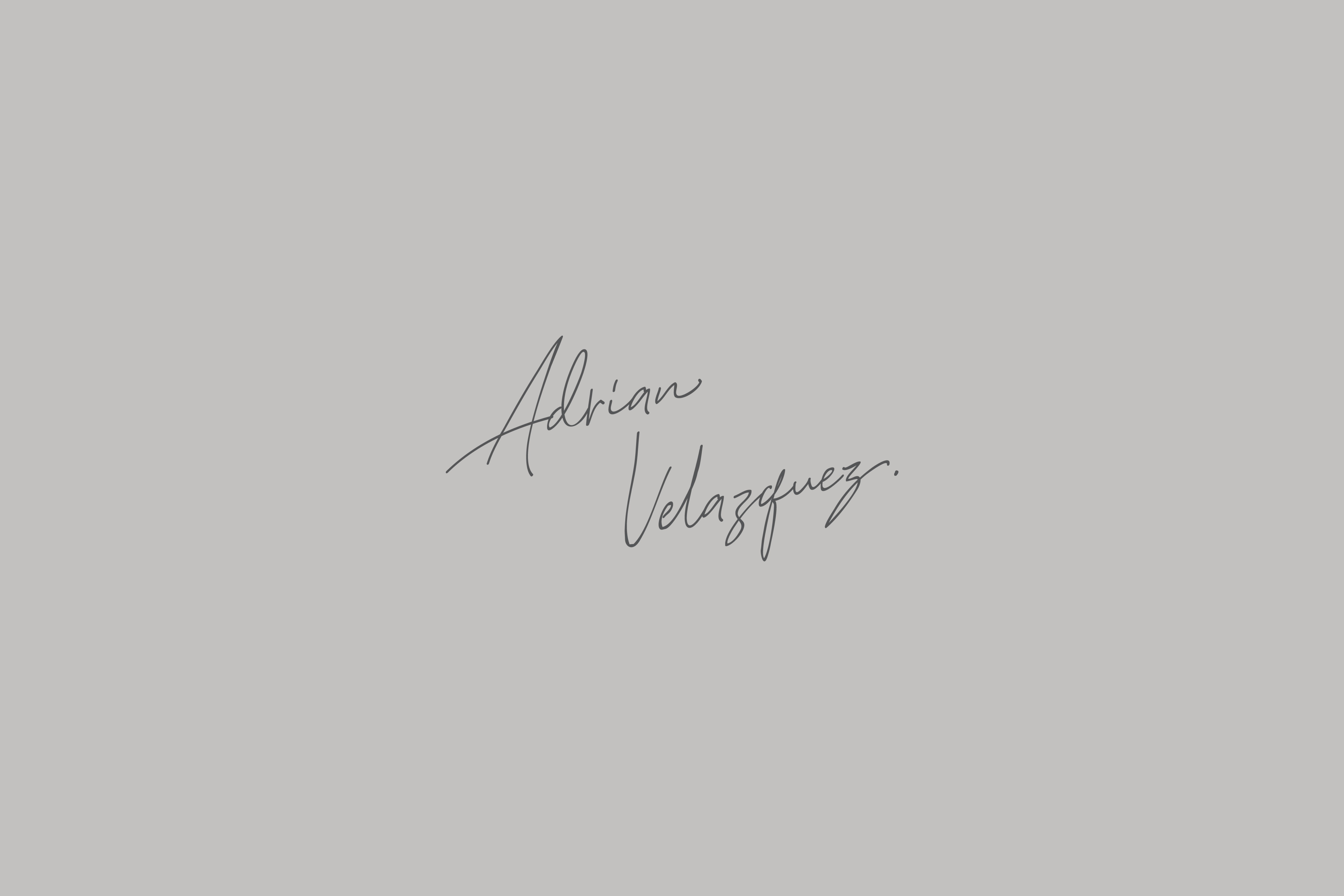 Signature-style handwritten logo of Adrian Velasquez, the visionary behind AVA Films, known for cinematic storytelling and premium video production.