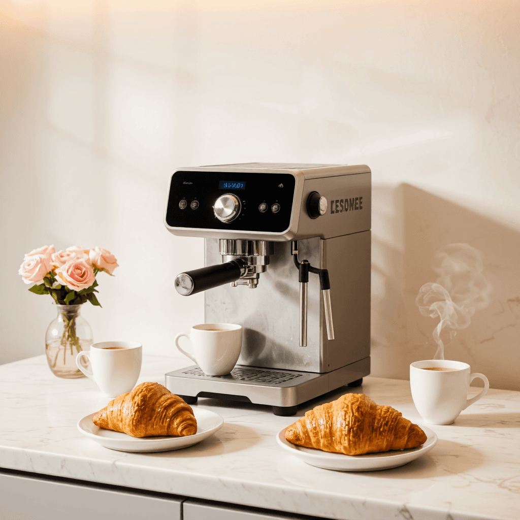 product photography of espresso machine