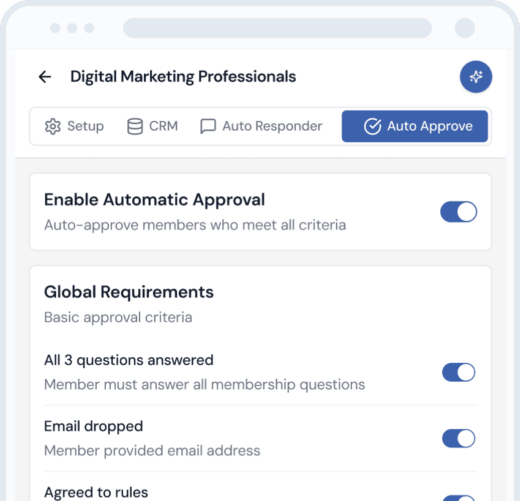 Facebook Group Automatic Approval