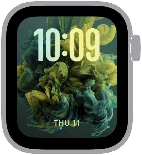 A selection from the Jade Atmos Apple Watch face collection