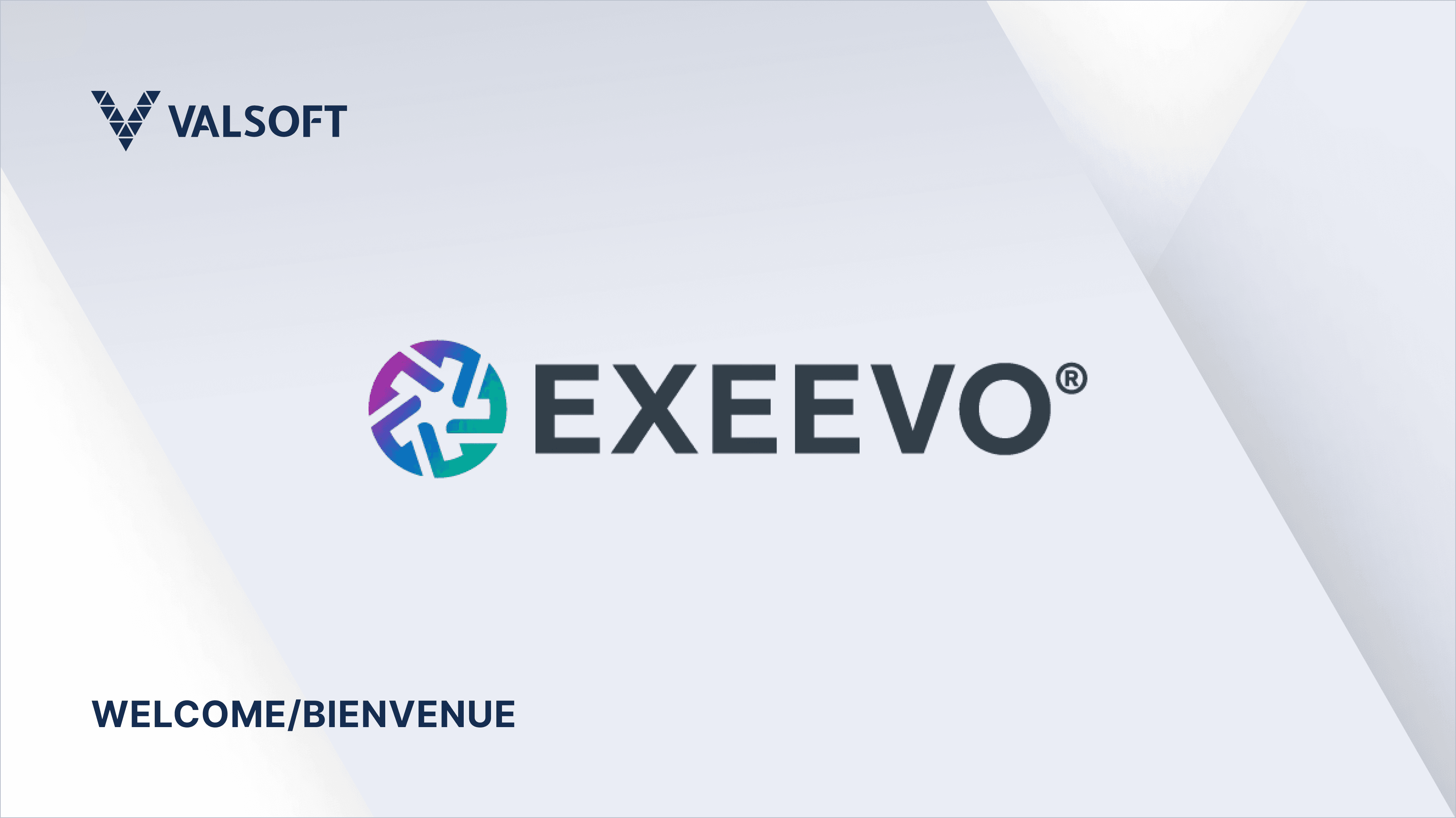 Exeevo logo and Valsoft Logo