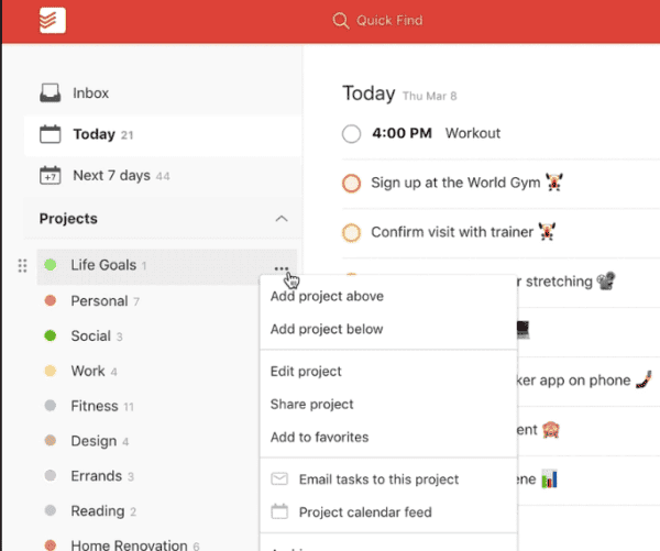 todoist task management tool